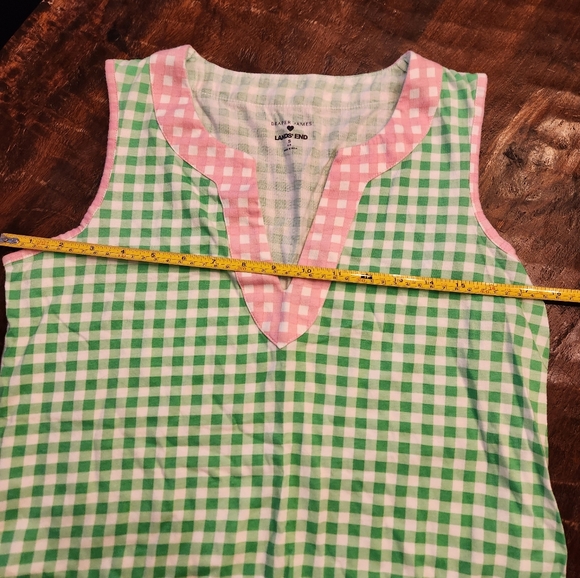 NWT Draper James Lands' End 3 Piece Bikini Swimsuit & Coverup Women Gingham Pink - Picture 10 of 13